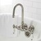 Kingston Brass CA3T8 3-3/8" Tub Wall Mount Clawfoot Tub Faucet, Brushed Nickel CA3T8 - alternate 2